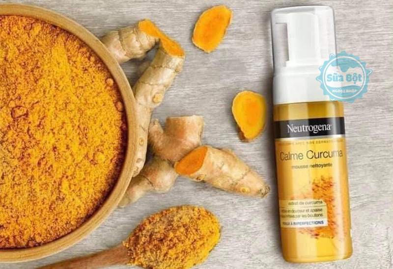 Sữa rửa mặt nghệ Neutrogena Calme Curcuma 150ml tạo bọt mịn rửa mặt sạch sẽ, làm dịu da