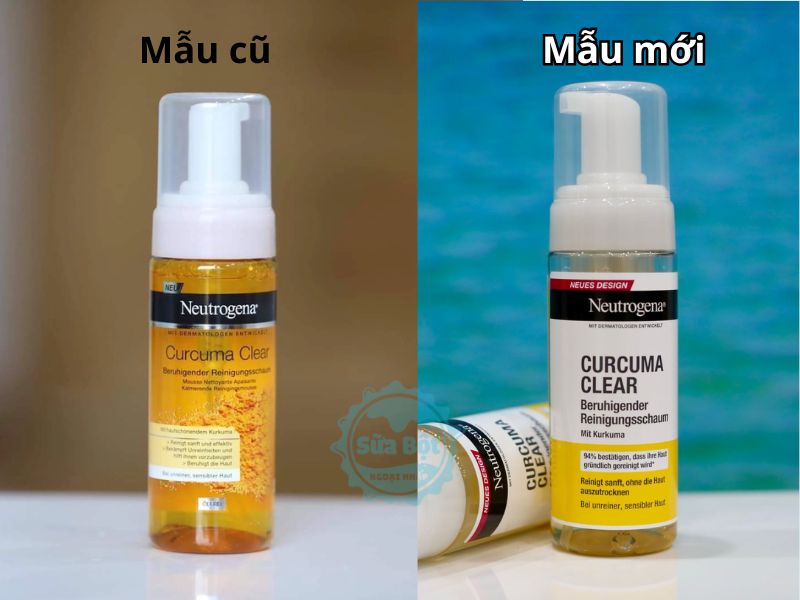 Sữa rửa mặt nghệ Neutrogena Calme Curcuma mẫu cũ và mẫu mới