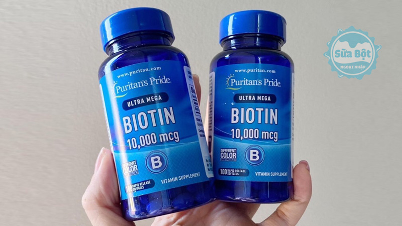 Viên uống Puritan's Pride Ultra Mega Biotin 10000 mcg hỗ trợ mọc tóc xuất xứ từ Mỹ