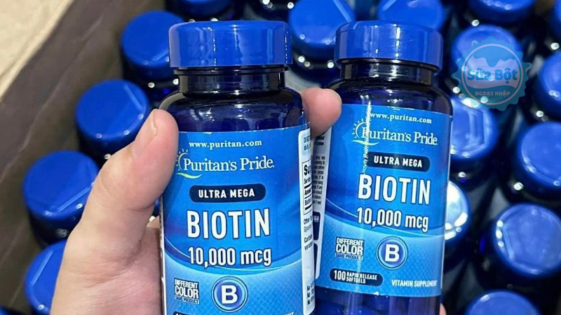 Viên uống Puritan's Pride Ultra Mega Biotin 10000 mcg sử dụng theo khuyến nghị được cung cấp