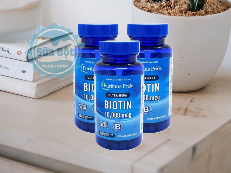 Viên uống Puritan's Pride Ultra Mega Biotin 10000 mcg sử dụng theo khuyến nghị được cung cấp