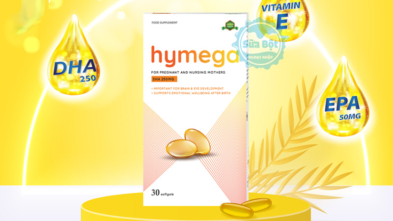 Viên uống bổ sung DHA Hymega Aplicaps giúp bổ sung DHA, EPA và vitamin E cho cơ thể bà bầu