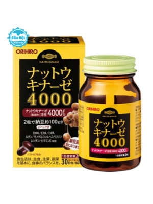 Viên uống chống đột quỵ Orihiro Nattokinase 4000FU của Nhật 60 viên