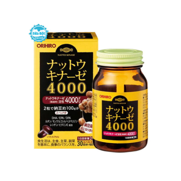 Viên uống chống đột quỵ Orihiro Nattokinase 4000FU của Nhật 60 viên