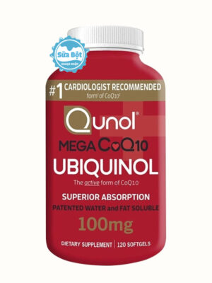 Viên uống Qunol Mega CoQ10 Ubiquinol bổ sung CoQ10 cho tim 100mg của Mỹ 120 viên