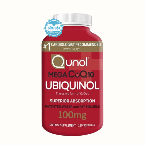 Viên uống Qunol Mega CoQ10 Ubiquinol bổ sung CoQ10 cho tim 100mg của Mỹ 120 viên