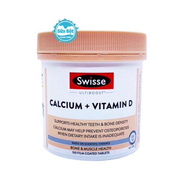 Viên uống Swisse Calcium Vitamin D ngừa loãng xương Úc 150 viên