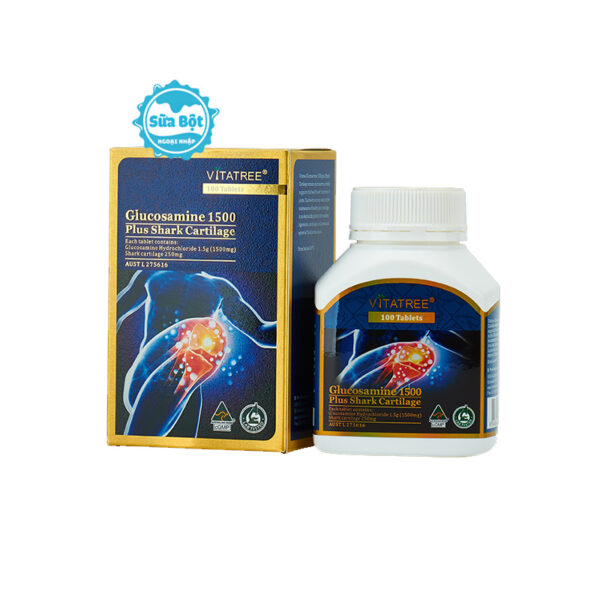 Viên uống Vitatree Glucosamine 1500 Plus Shark Cartilage bổ khớp Úc 100 viên