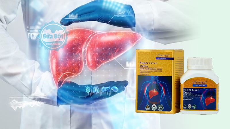 Viên uống Vitatree Super Liver Detox hỗ trợ giải độc gan, tăng cường chức năng gan