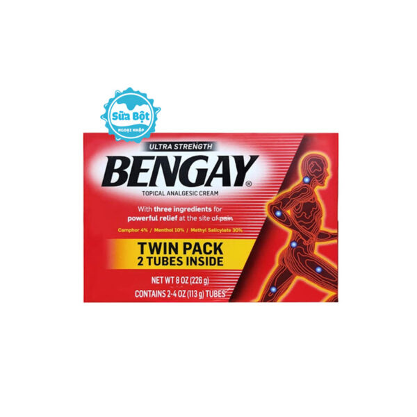 Dầu nóng Bengay Ultra Strength xoa bóp giảm đau Mỹ 2 tuýp 113g