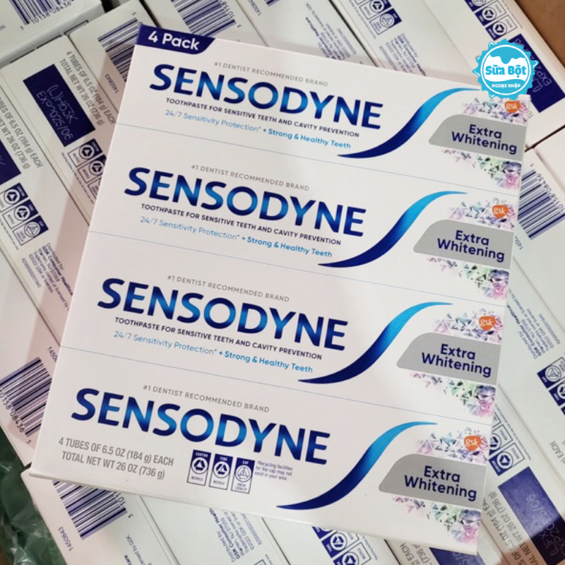 Ưu điểm nổi bật của kem đánh răng Sensodyne Extra Whitening của Mỹ 184g