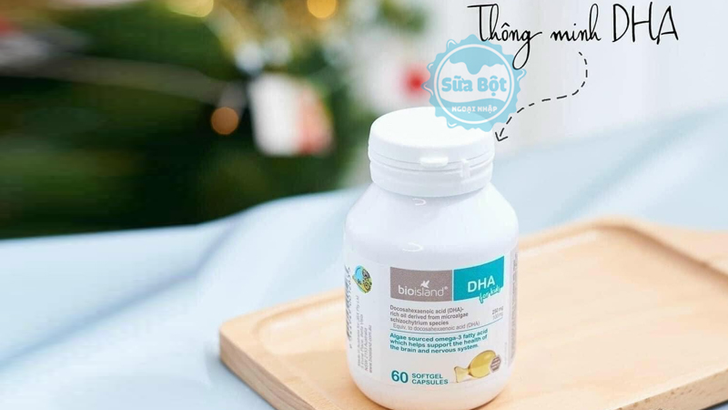 Viên uống DHA Bio Island bổ sung DHA giúp phát triển trí não, hệ thần kinh cho bé
