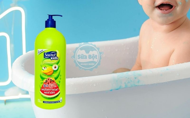 Sữa tắm Suave Kids 3in1 của Mỹ là dầu gội, dầu xả và sữa tắm kết hợp dùng cho bé rất tiện lợi