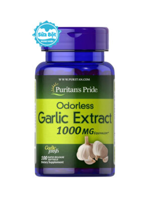 Tinh dầu tỏi Puritan's Pride Odorless Garlic Extract 1000mg Mỹ 100 viên