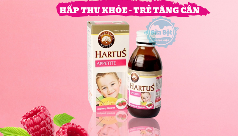 Siro Hartus Appetite với các thành phần tự nhiên lành tính giúp trẻ ăn ngon, lớn mau