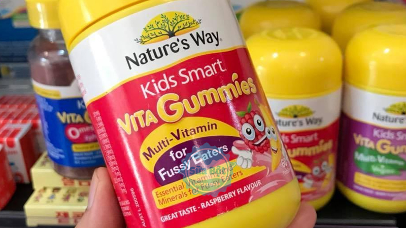 Vita Gummies Multivitamin For Fussy Eaters Nature's Way ở dạng kẹo dẻo vị trái cây thơm ngon dễ dùng