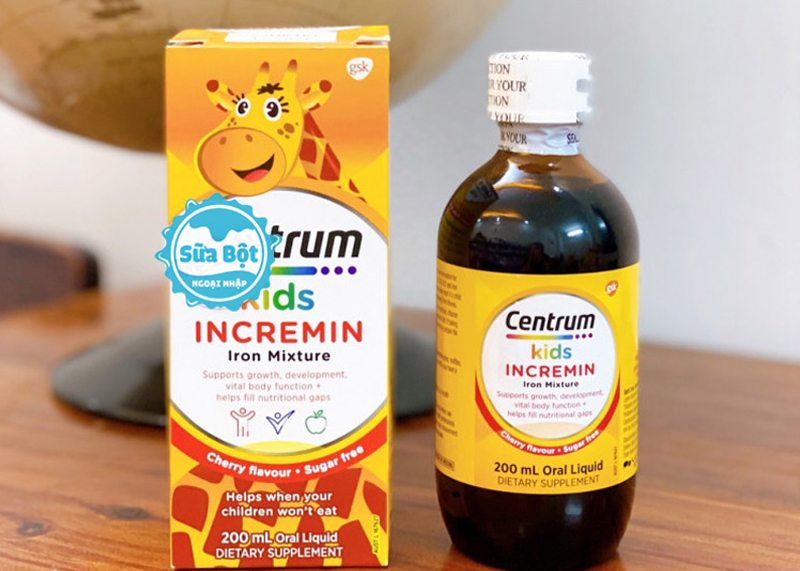 Siro Centrum Kids Incremin Iron giúp cung cấp chất dinh dưỡng cho bé thấy ngon miệng khi ăn