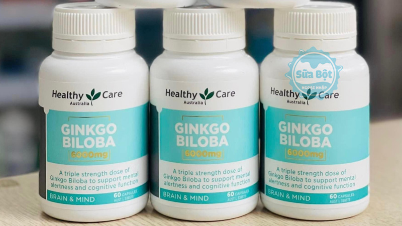 Viên uống Ginkgo Biloba 6000mg Healthy Care sử dụng 1 viên mỗi ngày với người trưởng thành