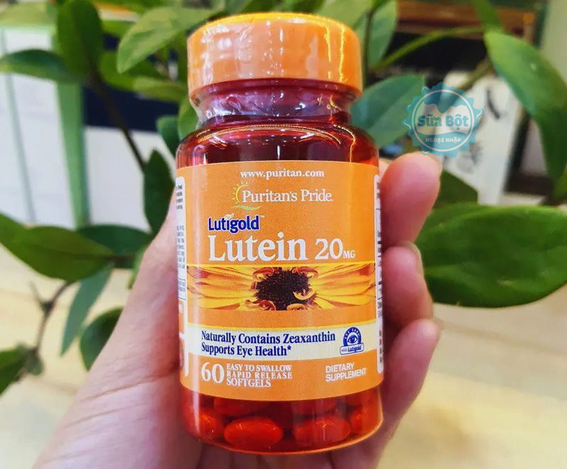 Viên uống Lutigold Lutein 20mg Puritan's Pride nhập khẩu từ Mỹ tốt cho sức khỏe mắt 