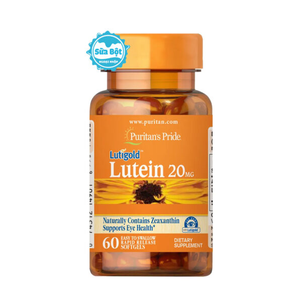 Viên uống Lutigold Lutein 20mg Puritan's Pride bổ mắt Mỹ 60 viên