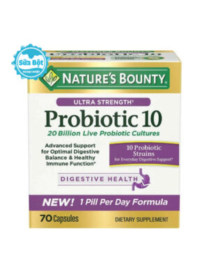 Viên uống Nature's Bounty Ultra Strength Probiotic 10 hỗ trợ tiêu hóa và đường ruột của Mỹ 70 viên