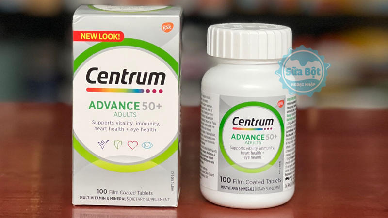 Vitamin tổng hợp Centrum Advance 50+ Adults dành cho người trên 50 tuổi xuất xứ từ Úc