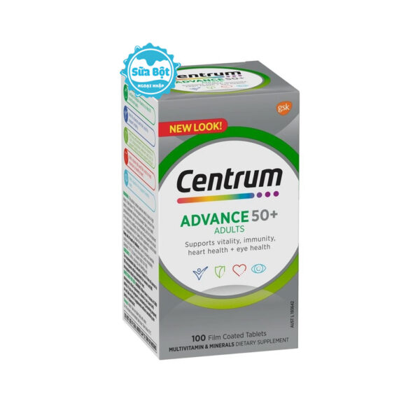 Vitamin tổng hợp Centrum Advance 50+ Adults cho người trên 50 tuổi Úc 100 viên