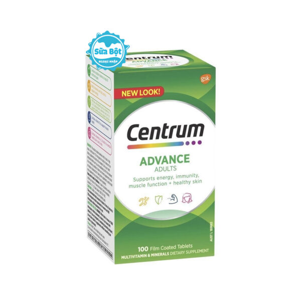 Vitamin tổng hợp Centrum Advance Adults cho người dưới 50 tuổi Úc 100 viên