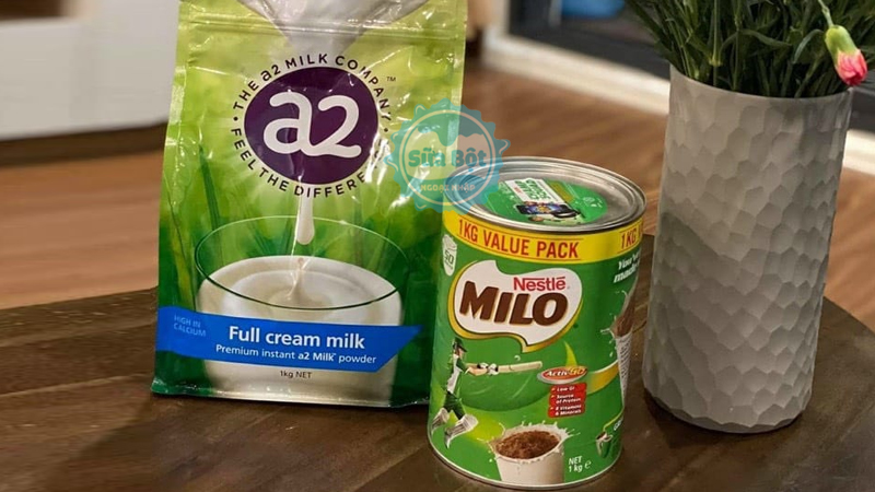 Pha sữa A2 và Milo Úc tạo nên đồ uống thơm ngon với dưỡng chất dồi dào