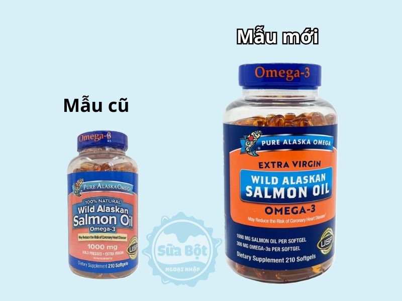 Dầu cá Pure Alaska Omega Wild Alaskan Salmon Oil mẫu mới 