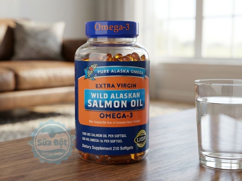 Pure Alaska Omega Wild Alaskan Salmon Oil 1000mg sử dụng