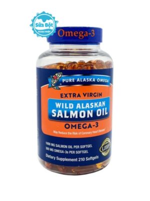 Dầu cá hồi Pure Alaska Omega Wild Alaskan Salmon Oil 1000mg Mỹ 210 viên