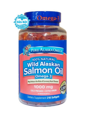 Dầu cá hồi Pure Alaska Omega Wild Alaskan Salmon Oil 1000mg Mỹ 210 viên