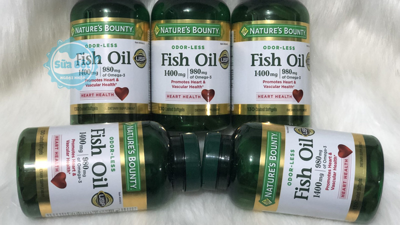 Dầu cá Nature's Bounty Fish Oil 1400mg mua chính hãng ở Sữa Bột Ngoại Nhập