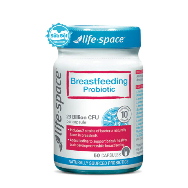 Men vi sinh Life Space Breastfeeding Probiotic sau sinh Úc 50 viên