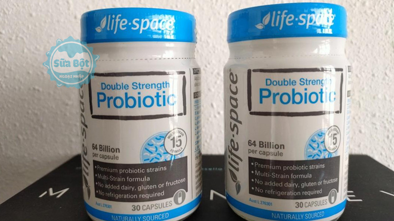 Men vi sinh Life Space Double Strength Probiotic cung cấp 64 tỷ lợi khuẩn cho cơ thể