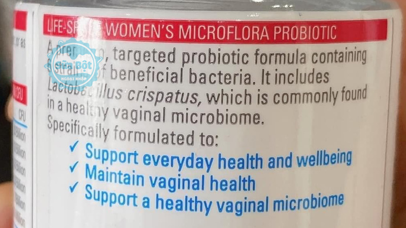 Men vi sinh Life Space Women's Microflora Probiotic hỗ trợ cho sức khỏe của cô bé