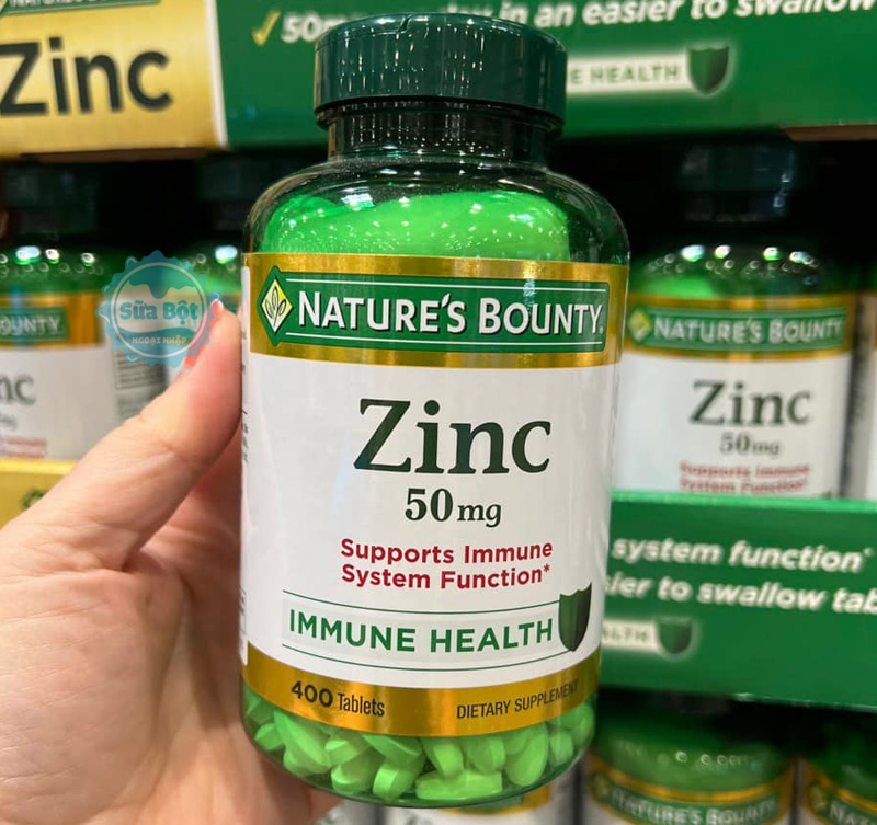 Viên Nature's Bounty Zinc 50mg bổ sung kẽm hỗ trợ tăng sức đề kháng