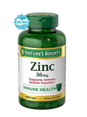 Viên bổ sung kẽm Nature's Bounty Zinc 50mg Mỹ 400 viên