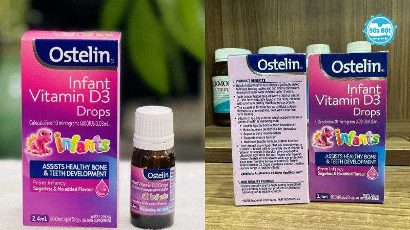 Ostelin Infant Vitamin D3 Drops của Úc (Dành cho bé 0-12 tuổi)