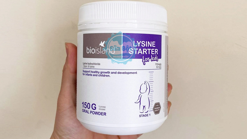 Bio Island Lysine Starter hỗ trợ tăng chiều cao dạng bột dễ sử dụng với trẻ từ 6 tháng tuổi