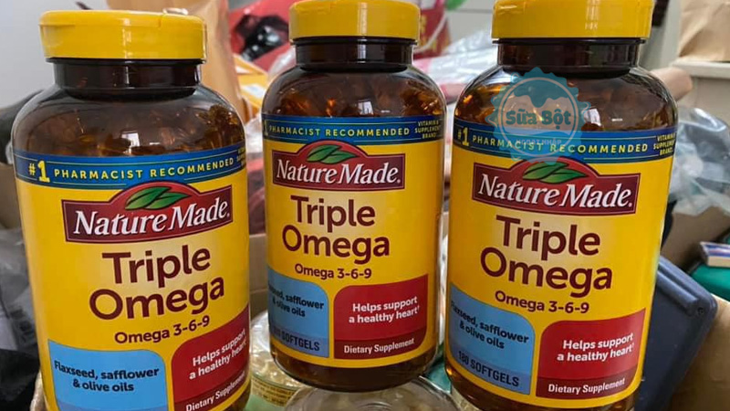 Người lớn uống mỗi ngày 2 viên, mỗi lần 1 viên dầu cá Nature Made Triple Omega 3-6-9 