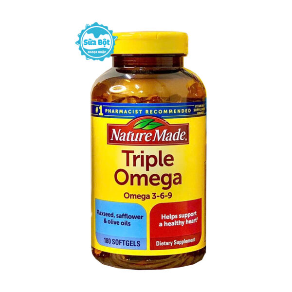 Dầu cá Nature Made Triple Omega 3-6-9 Mỹ 180 viên