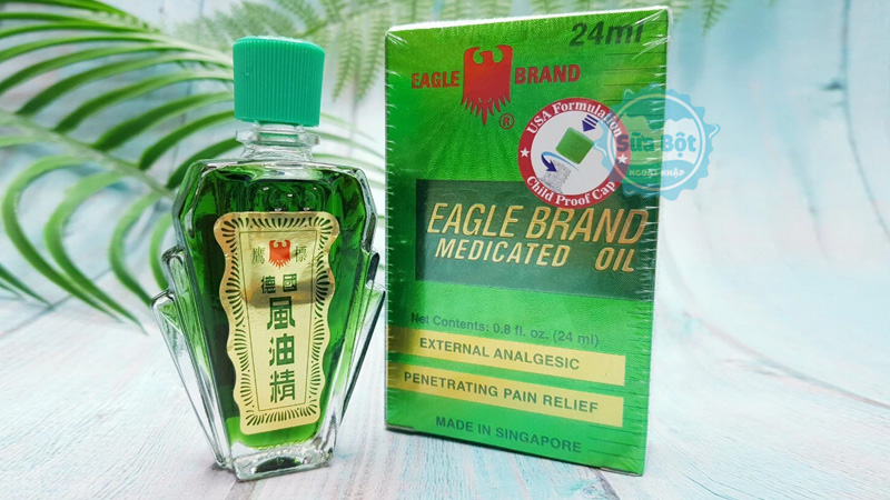 Dầu gió xanh con Ó 2 nắp Eagle Brand Medicated Oil 24ml xuất xứ từ Mỹ, chai nhỏ gọn dễ mang đi