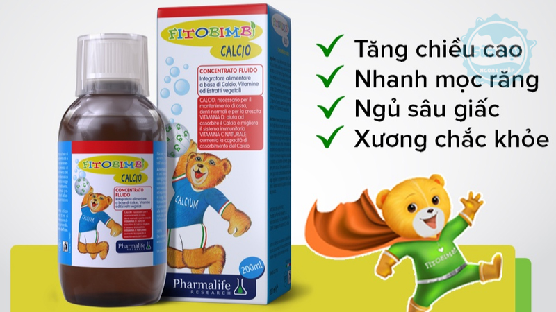 Siro Fitobimbi Calcio giúp bổ sung canxi cho trẻ phát triển chiều cao tốt hơn