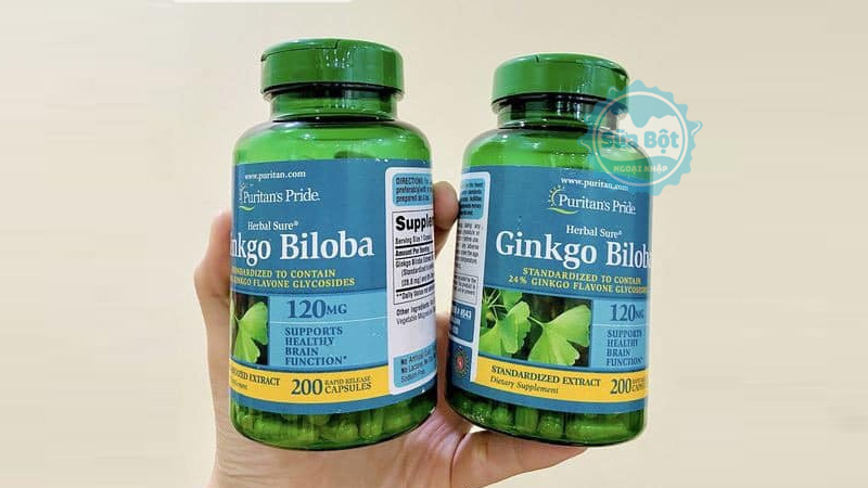 Viên Puritan's Pride Ginkgo Biloba 120mg hỗ trợ chức năng não khỏe mạnh