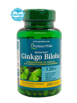 Viên Puritan's Pride Ginkgo Biloba 120mg bổ não Mỹ 200 viên