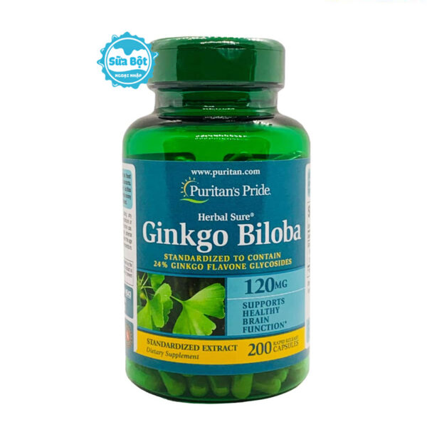 Viên Puritan's Pride Ginkgo Biloba 120mg bổ não Mỹ 200 viên