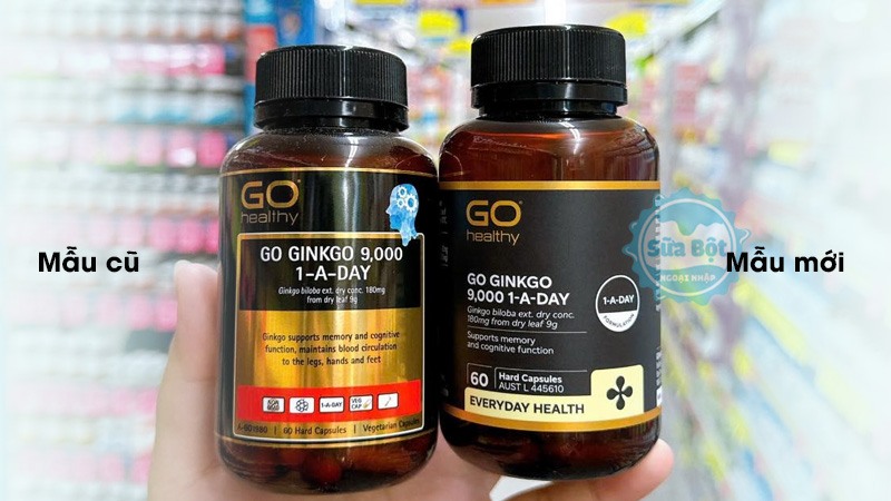 Go Healthy Ginkgo 9000 mẫu mới và mẫu cũ