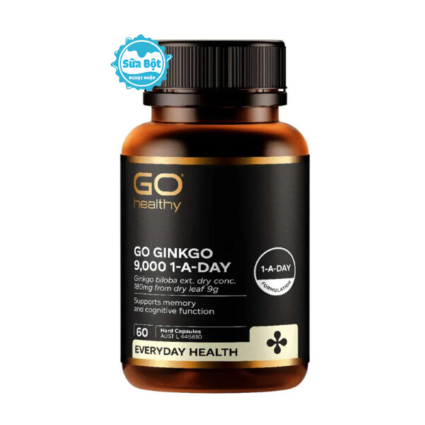 Viên uống Go Healthy Go Ginkgo 9000 bổ não New Zealand 60 viên